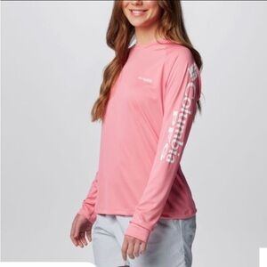 Columbia Women’s Tidal Sands Deflector Long Sleeve PFG Orange Shirt Size L